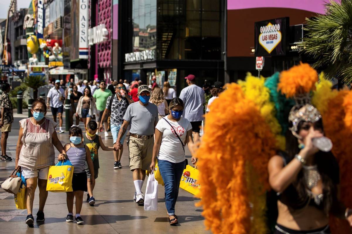 People walking Las Vegas Strip